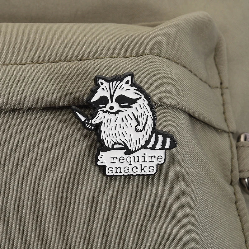 Snack‑Seeking Trash Panda Enamel Pin