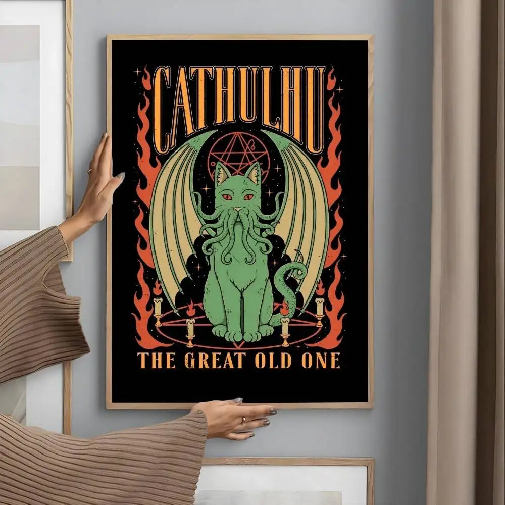 Cathulu, The Great Old One - Cat Poster