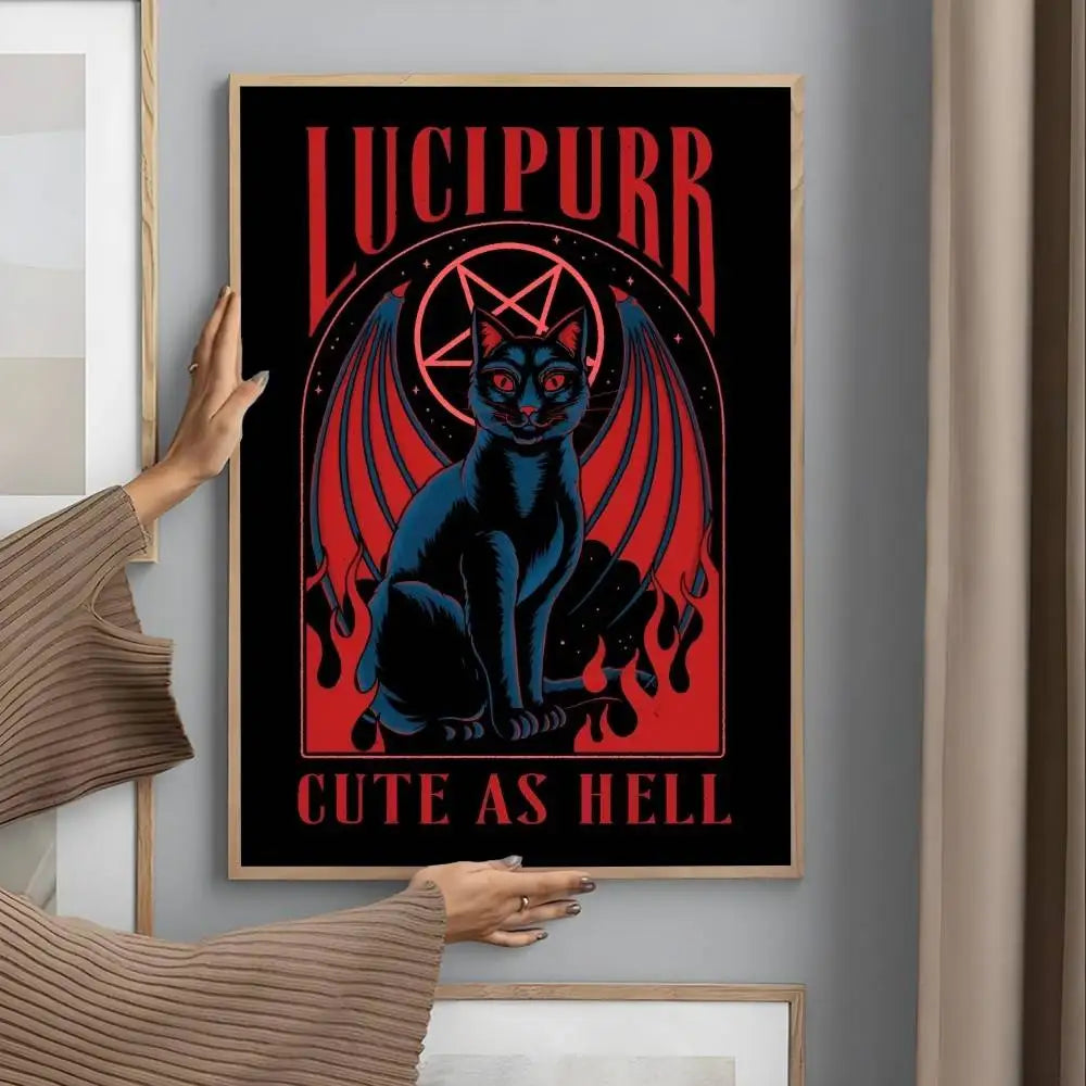 Lucipurr, Cute As Hell - Cat Poster