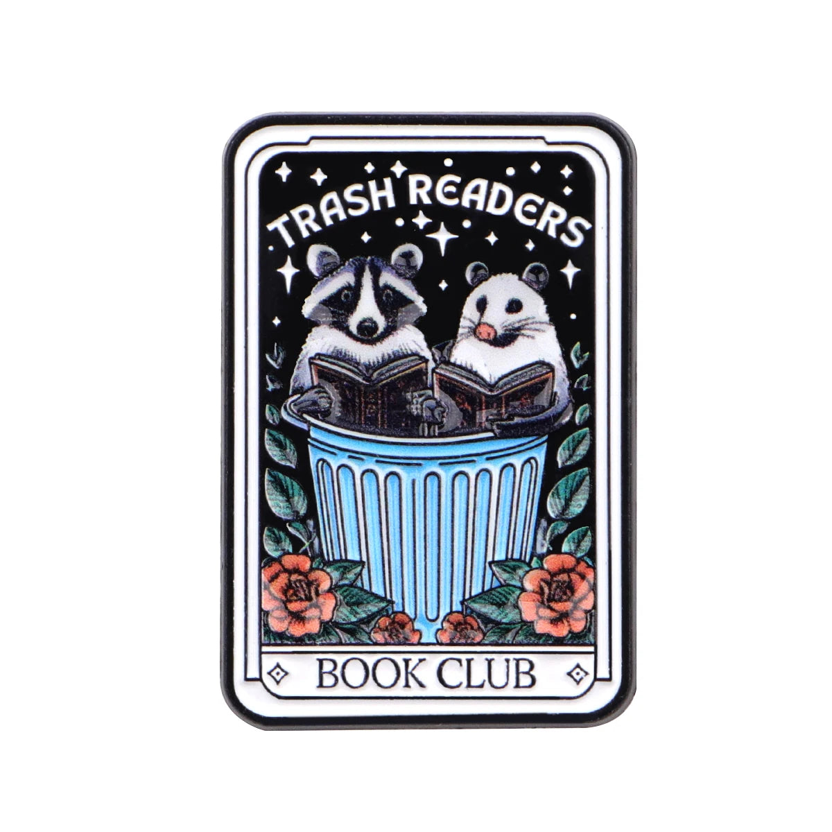 “Trash Readers Book Club” Raccoon Enamel Pin