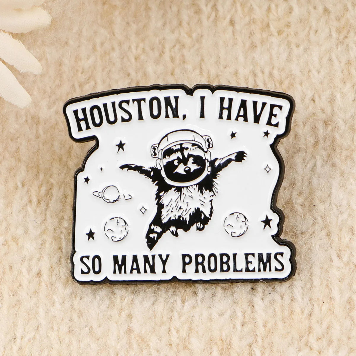 Astral Meltdown Raccoon Enamel Pin