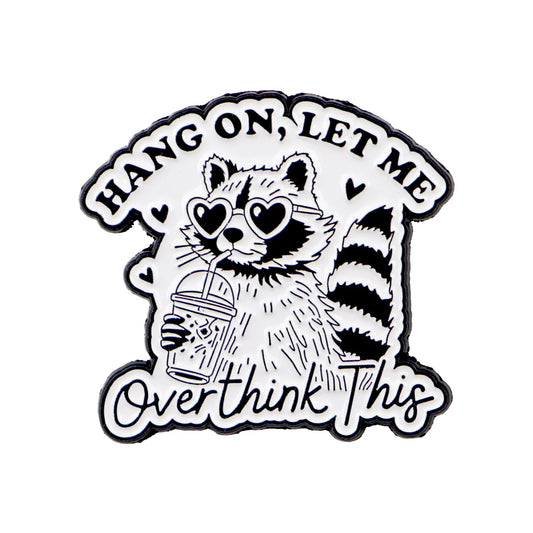 Overthinking Gremlin Raccoon Enamel Pin