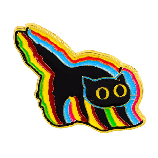 Rainbow Chaos Cat Enamel Pin