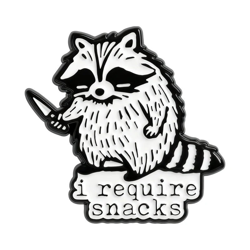 Snack‑Seeking Trash Panda Enamel Pin