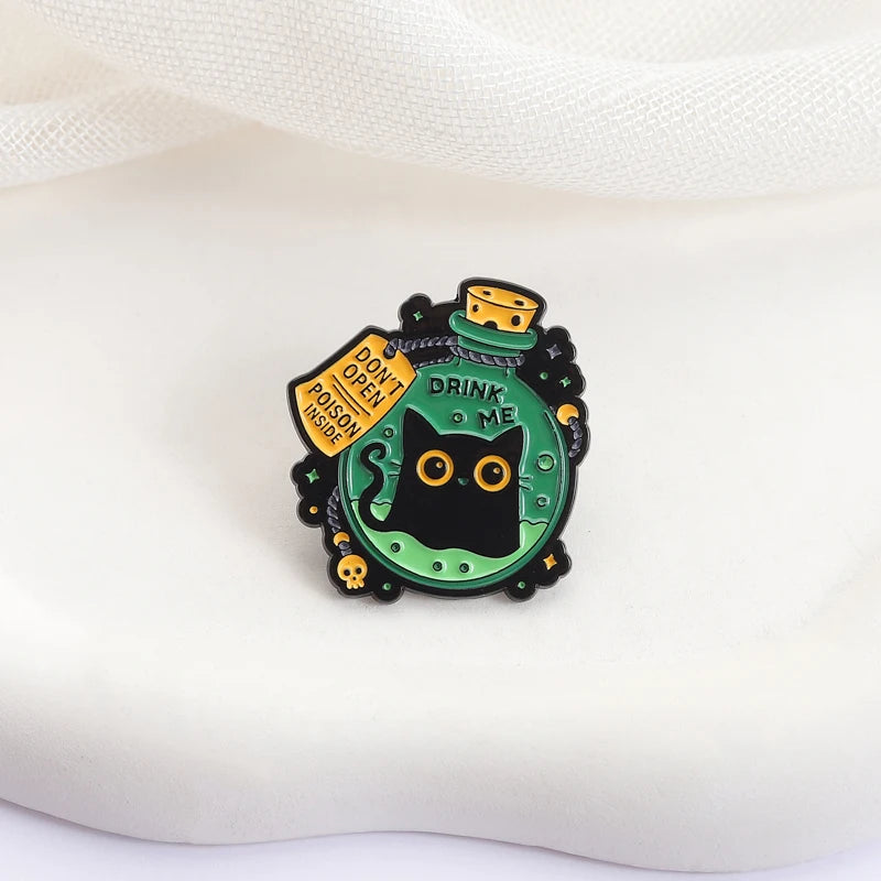 Poison Potion Cat Enamel Pin
