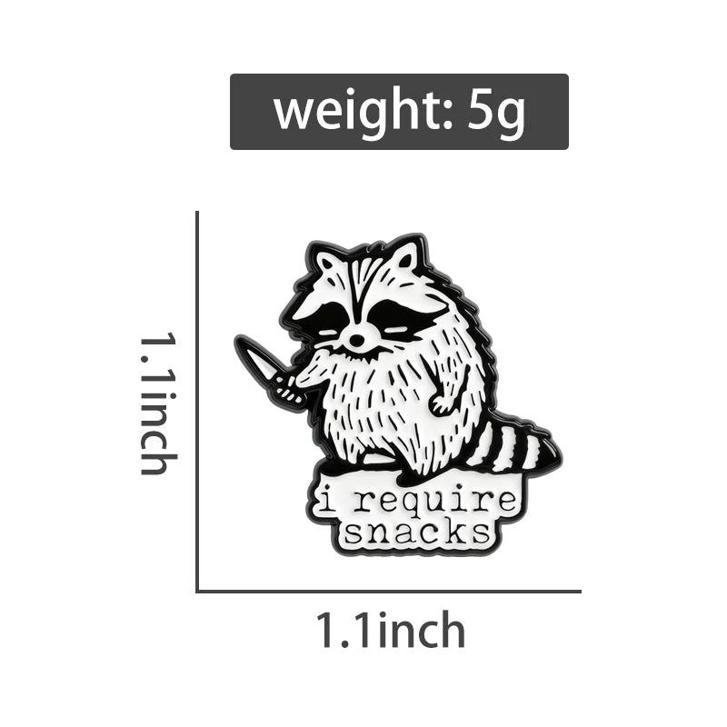 Snack‑Seeking Trash Panda Enamel Pin