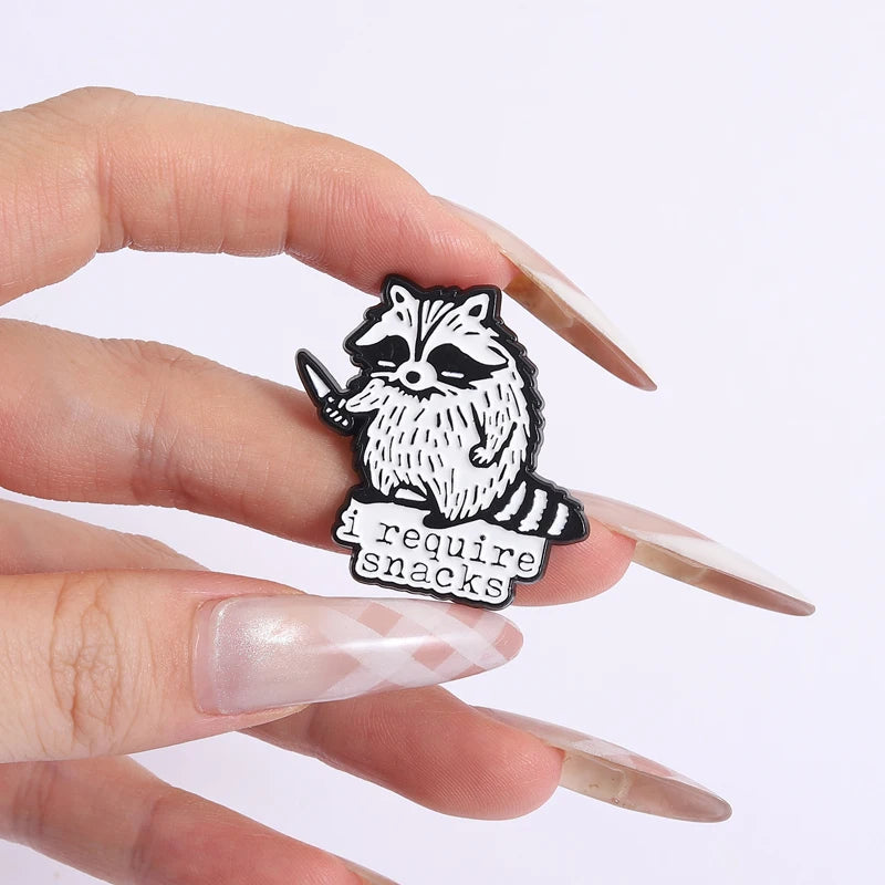 Snack‑Seeking Trash Panda Enamel Pin