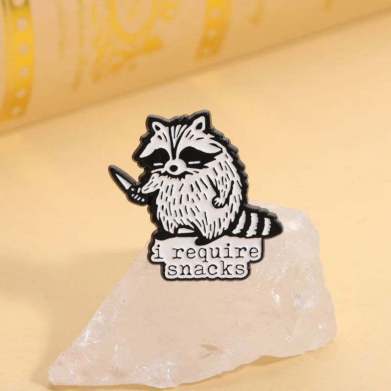 Snack‑Seeking Trash Panda Enamel Pin