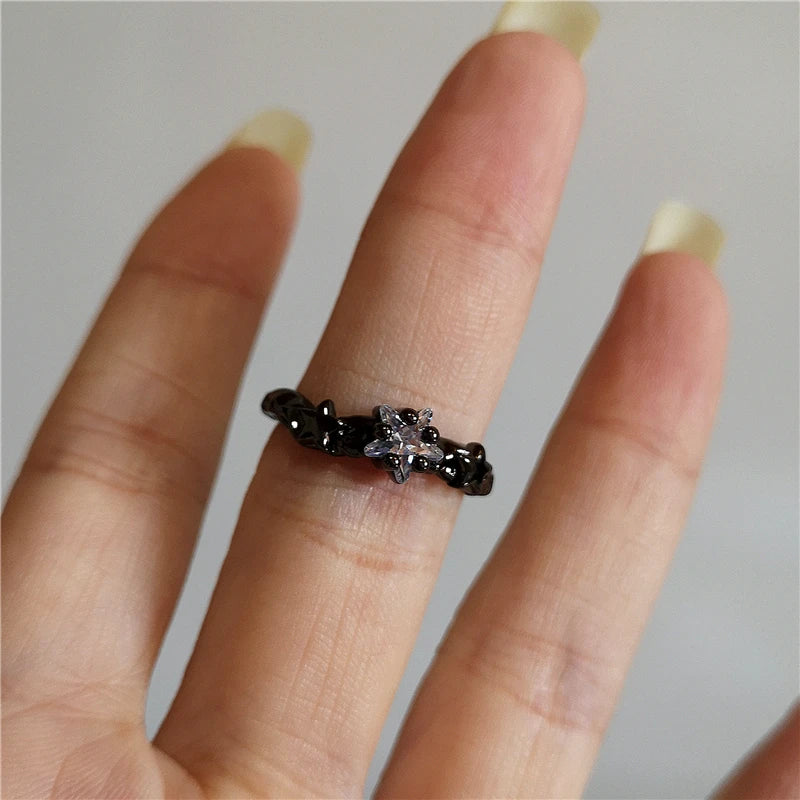 Thorn‑Kissed Rose Chaos Ring