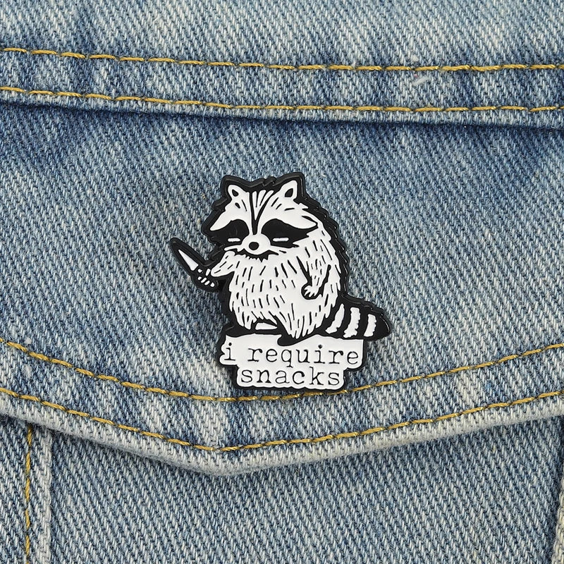 Snack‑Seeking Trash Panda Enamel Pin